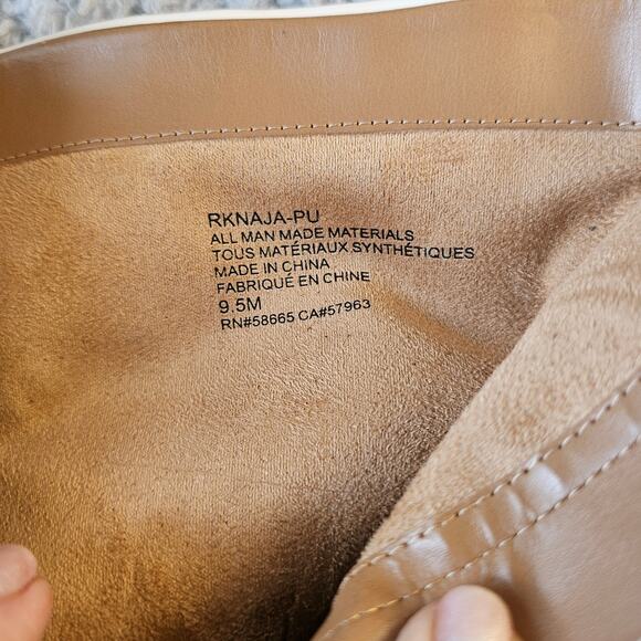 NEW Nordstrom Rack‎ Women's NAJA Square Toe Ankle Heeled Bootie Size 9.5M Ivory - Picture 6 of 7